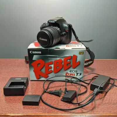 Canon EOS Rebel T3 DSLR Camera with Lens & Accessories, View more