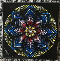 Hand Painted Mandala Trivet