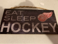 Eat Sleep Detroit Red Wings Wooden Man Cave Sign Booth 278