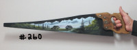#260 Oil Painting on a Handsaw -  country scene