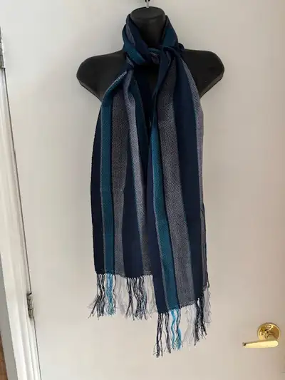 Blue Woven Scarf, View more