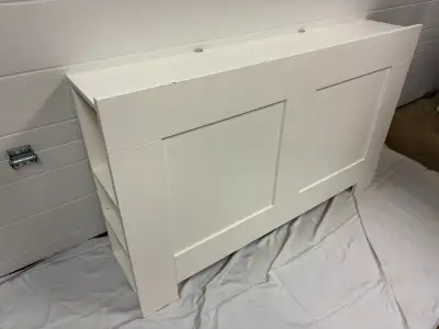 Full sized bed headboard and metal frame, View more