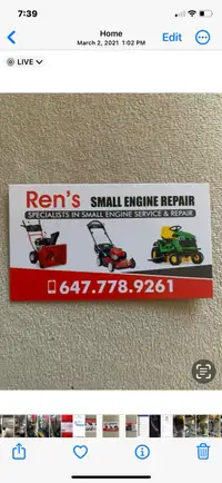 Mobile lawnmower rep air & maintenance ☎️ 6477789261