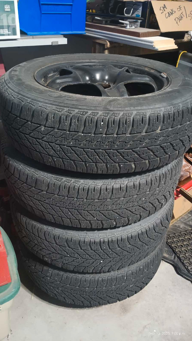 Winter tires & 17" Steel Rims 5 x 120 Bolt Pattern in Tires & Rims in Leamington