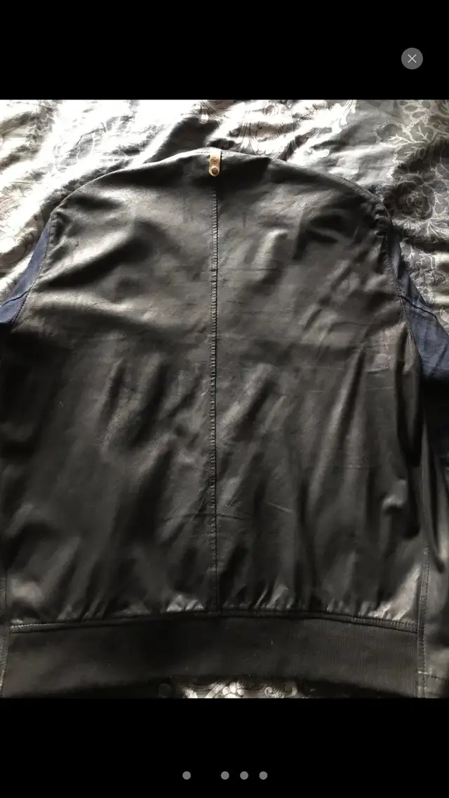 Mackage Lambskin Leather Denim Jean Jacket in Men's in City of Toronto - Image 3