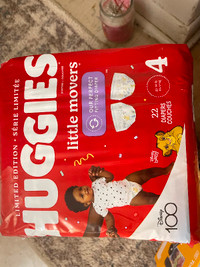 Brand new Huggies little movers size 4 22 units diapers!