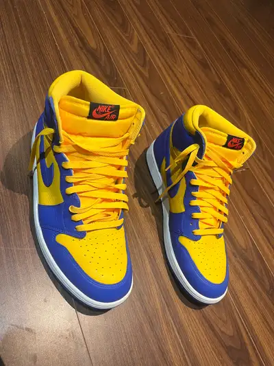 Jordan 1 Mid Lakers blue/ yellow, View more