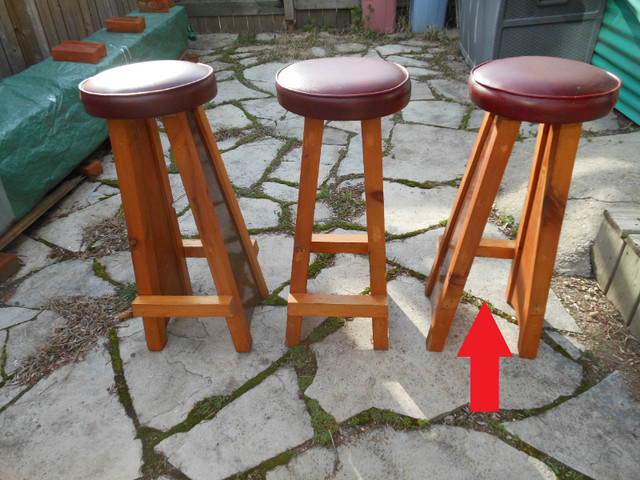 Three Country Looking Bar Stools. in Chairs & Recliners in Hamilton - Image 2