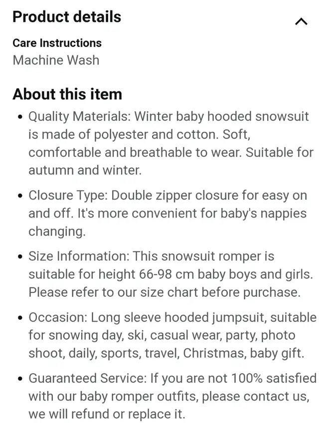 New! Snowsuit Romper Winter!62863730134146122