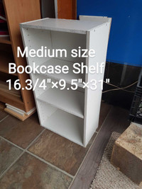 Narrow size Bookcase Shelf 16.3/4"×9.5"×H31" white***adjustable 