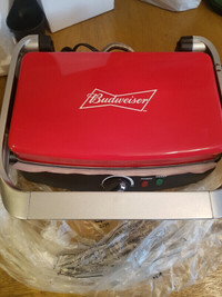 Budweiser PANINI GRILL & CONTACT GRILL.  BRAND NEW IN THE BOX