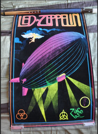 Led Zeppelin velvet/black light poster