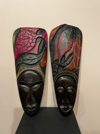 Tribal local cultural wooden masks