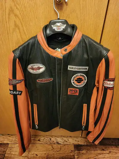 This Jacket was given to me by my Father. It is Genuine Harley Davidson "Whirlwind" Women's Perforat...