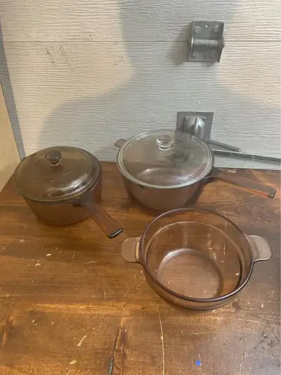 Corning ware vision amber glass pot 1.5L 2.5L 4.5L double boiler, View more