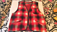 Jacket Vest Lumber Jack Style mens m/m fits med to XL made big