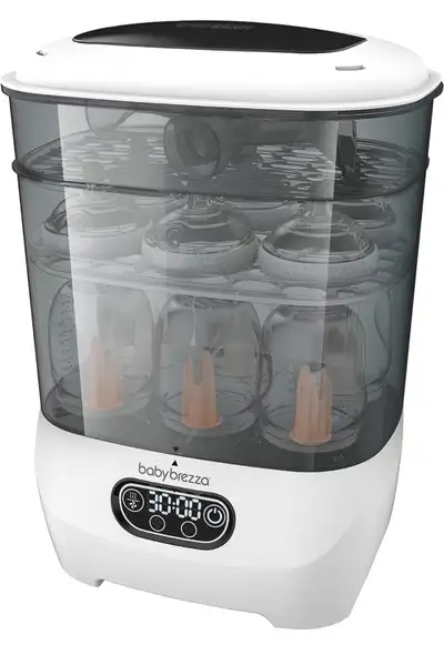 Used works great Baby Brezza Baby Bottle Sterilizer and Dryer Advanced - Electric Steam Sterilizatio...