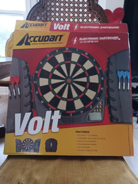 Electronic dart board with 2 pkg of darts included