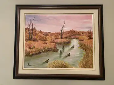 Framed Acrylic Painting on Canvas, View more