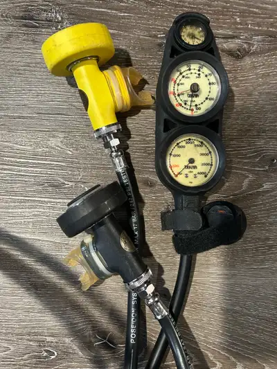 ➡️ First stage: Poseidon 2930 regulator first stage (DIN) ➡️ Second stages: Poseidon Cyklon 300 regu...