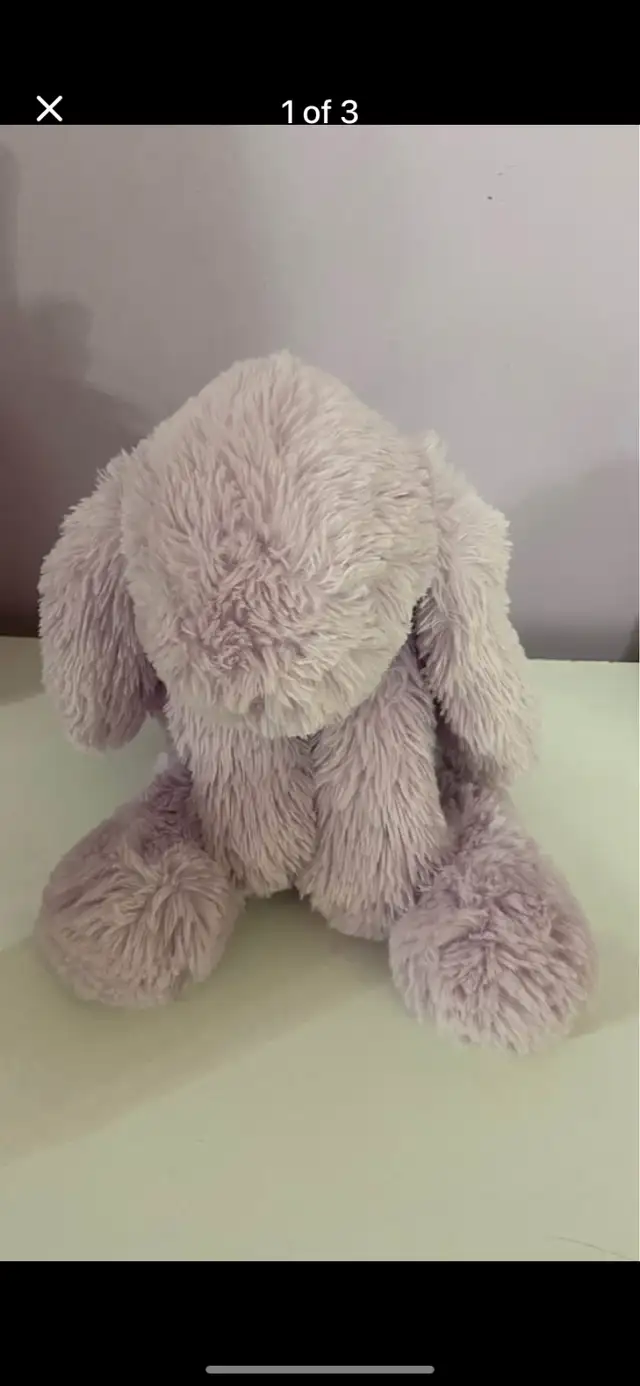 LIKE NEW AUTHENTIC JELLYCAT LAVENDER SMUDGE RABBIT $80 FIRM63804702861571120