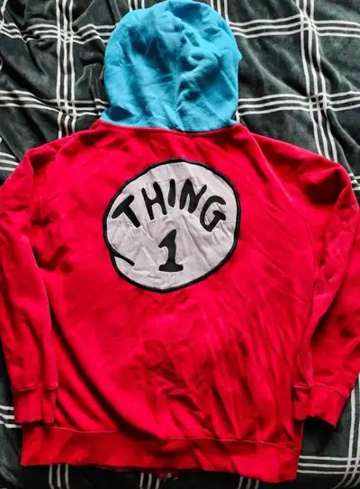 Dr. Seuss 'Thing 1 hoodie' in child's size Large., View more