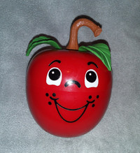 Vintage 1972 Fisher Price LONG STEM Happy Apple Roly Poly Chime
