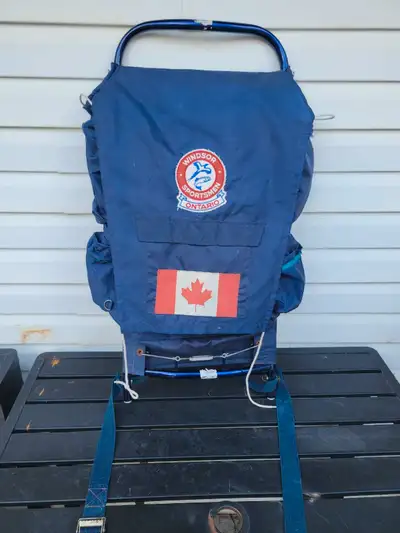 Vintage aluminum frame backpack , View more