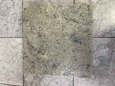 Granite slab with finishing edge in different colors and pattern, 15"X15", 1"-1 1/4" thick, $25 each...