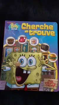 Livre jeunesse Nickelodeon, Bob l'éponge Cherche et trouve -Jeux