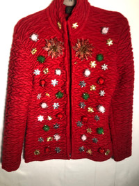 Womens Red Christmas Sweater. From Peru. Small/Medium. 