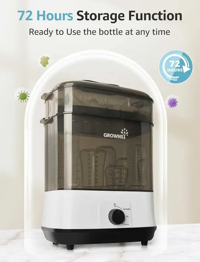 Grownsi Baby Bottle Sterilizer and Dryer in Feeding & High Chairs in Markham / York Region - Image 2