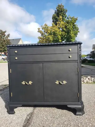 NEWLY REFINISHED MAHOGANY SHUMAN BROTHERS ANTIQUE CABINET, View more