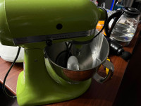 kitchen aid mixer - green, rarely used