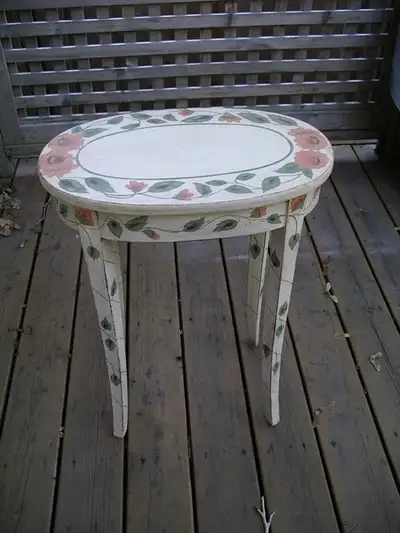 Beautiful White Side Table, View more