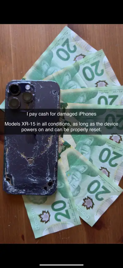 cash for damaged iPhones, View more