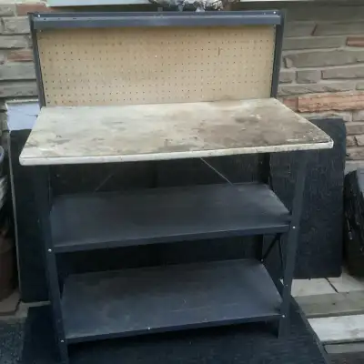 Workbench W/ 2 shelfs  overall size = 36"W x 49"H, View more