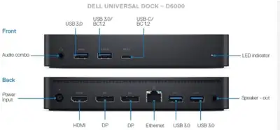 Dell Docking Station D6000, View more