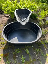 Plastic tubs for garden pond waterfall 