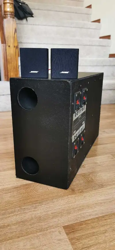 Bose Passive Subwoofer System and Cube Speakers for $80. The subwoofer is older but works just fine....