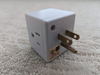 GE 3-outlet wall cube, 3-prong, grounded, UL Listed