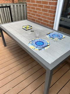 Beautiful outdoor table for deck, View more