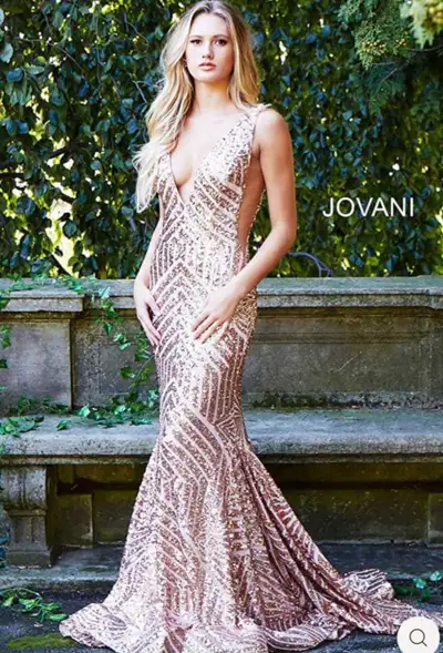 Worn once for 5 hrs, paid over $1000.00 new plus altered to fit 5ft 6 in plus 2 inch heels, has room...