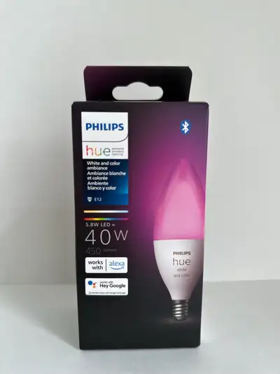 Philips Hue White & Colour Ambiance Chandelier Bulb, View more