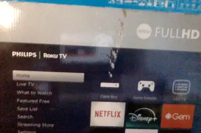Perfect condition, bought at the end of Dec 2024. Used 4 months. $120. smart TV with remote