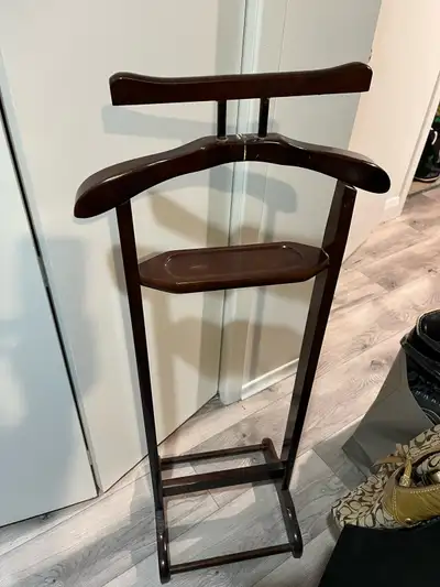 Vintage Mahogany Valet stand, View more