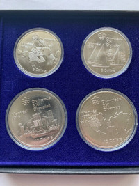 1976 - Montreal Olympic Set Sterling Silver 4  Coins - $5 & $10