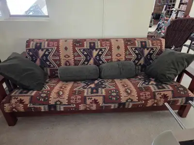 Very nice futon, converts to a double bed, lays flat. In excellent condition. Non-smoking home. Over...
