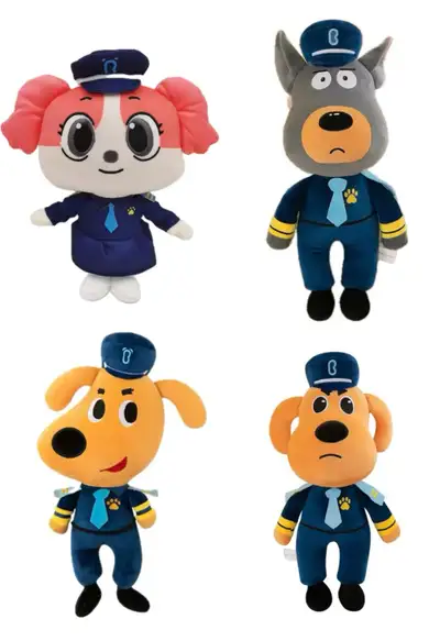 Je vend 4 choix de peluches Sheriff Labrador ceux disponibles ceux sur photo neuf emballé (((MESSAGE...