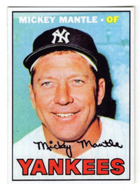 1967 Topps Baseball Card # 150 Mickey Mantle - New York Yankees